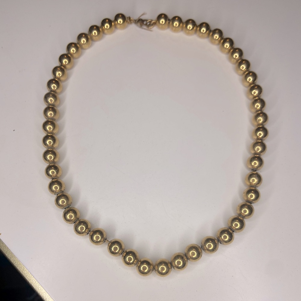 Vintage Monet gold bead necklace